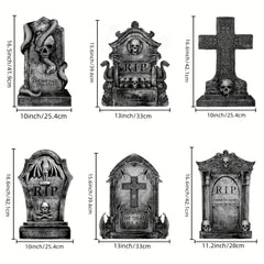 Halloween Outdoor Graveyard Tombstones – Realistic Skeleton Yard Decorations - candletown.net
