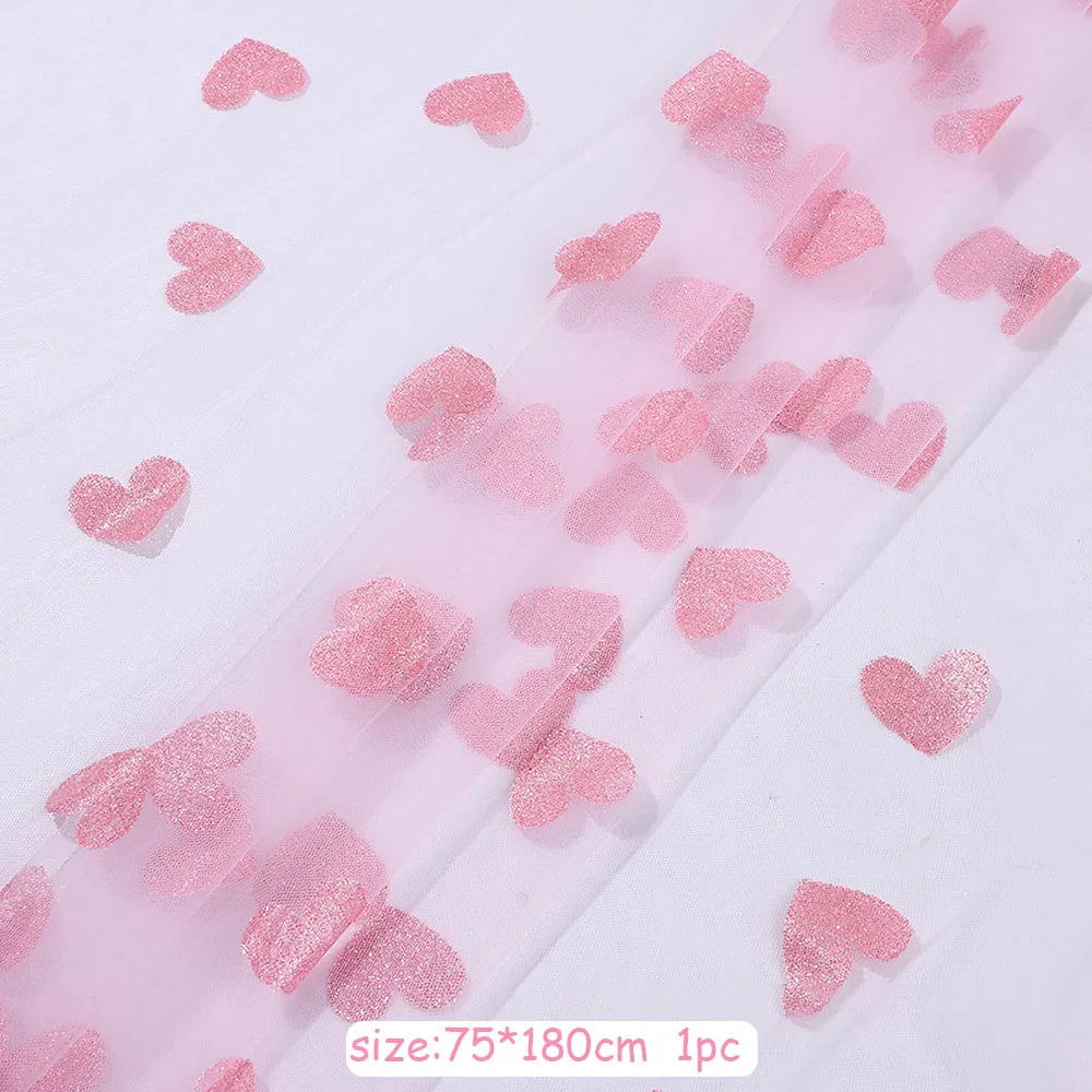 Red Heart Mesh Table Runner - candletown.net