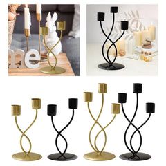 Elegant Metal Candle Holder – Vintage Iron Candelabra - candletown.net