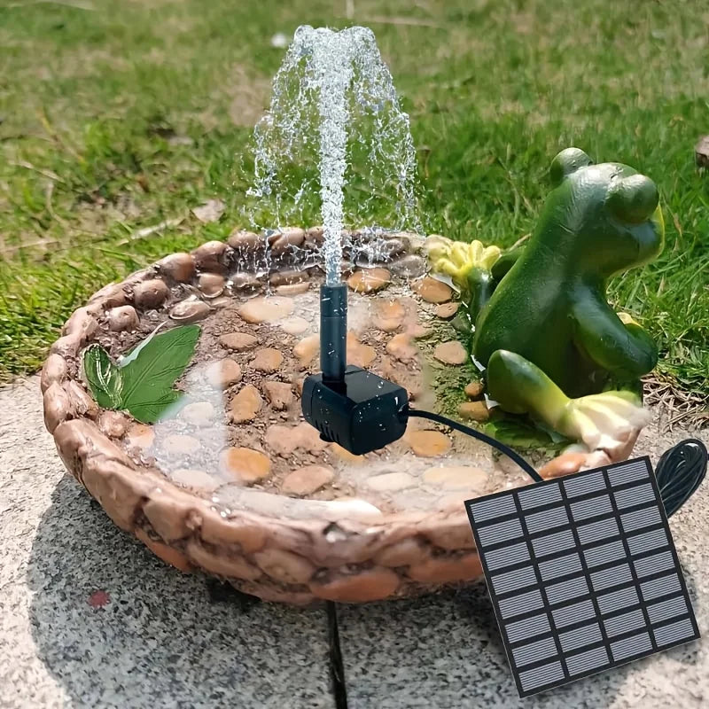 Solar Fountain with 6 Nozzles – Floating Pump for Garden & Yard - candletown.net