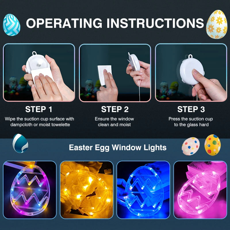LED Easter Egg Window Light