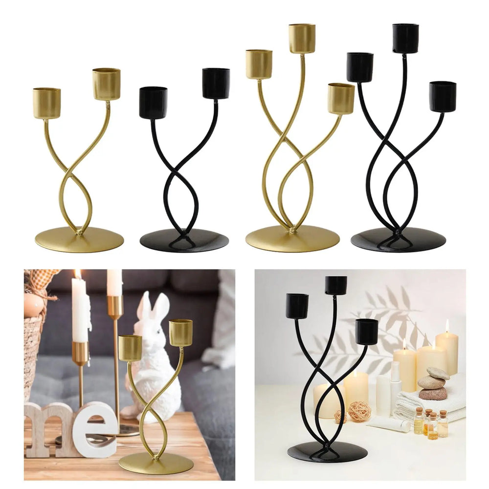 Elegant Metal Candle Holder – Vintage Iron Candelabra - candletown.net