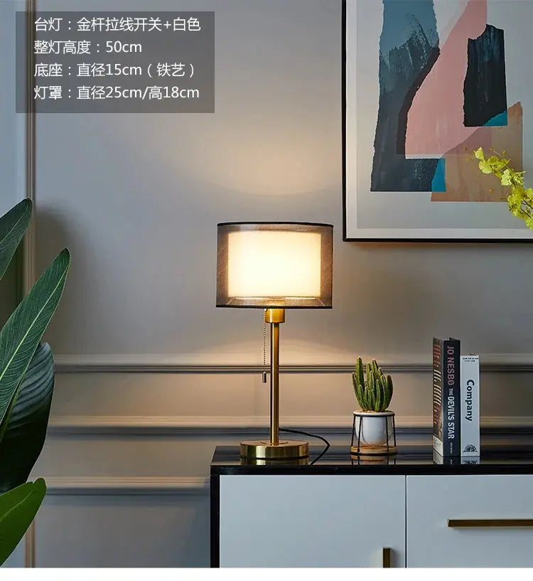 American Gold Table Lamp – Nordic Modern Luxury Design - candletown.net