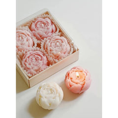 Rose Flower Shaped Soy Wax Candles – Set of 4 - candletown.net