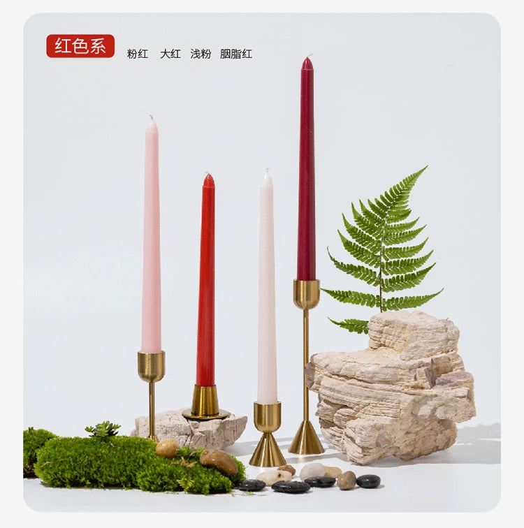 4pcs Colored Taper Candles – Elegant Long Dinner Set - candletown.net