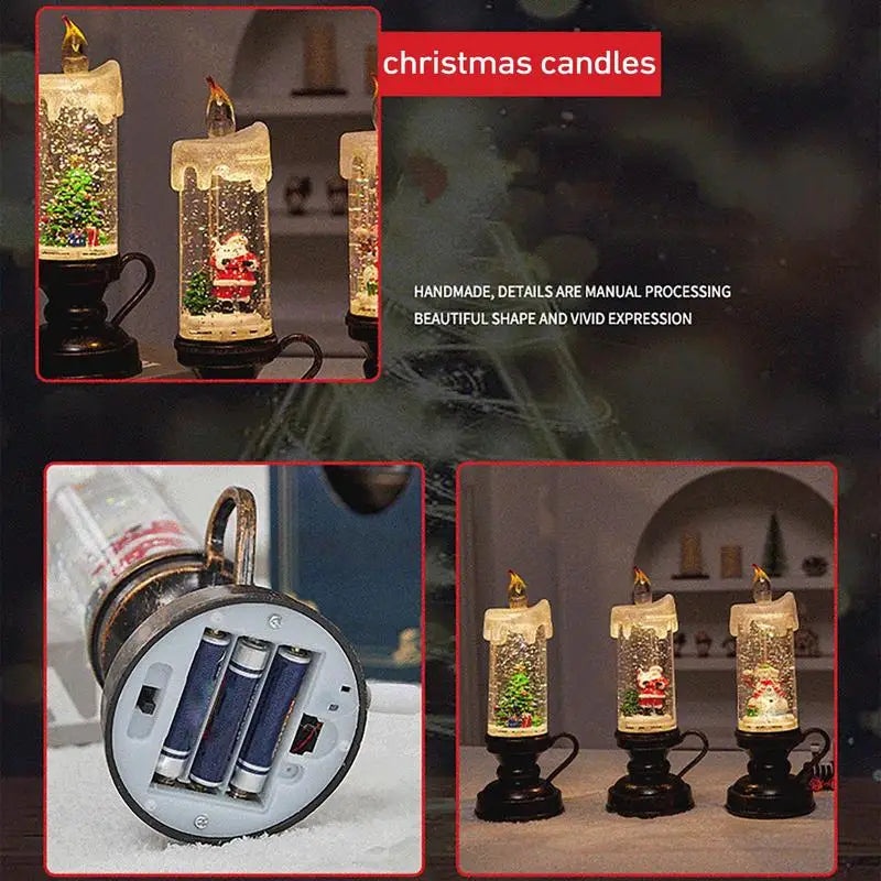 LED Pillar Candle with Handle – Flameless Christmas Candle