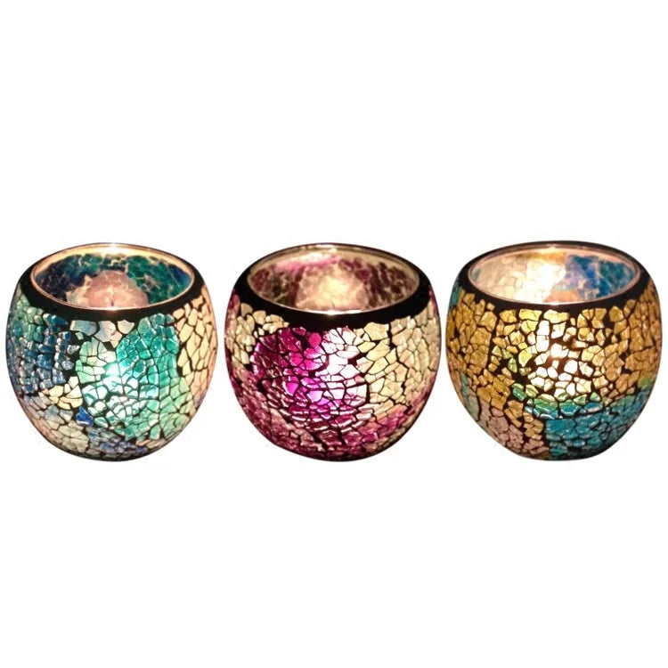 Moroccan Mosaic Glass Candlestick – Votive Candle Holder - candletown.net