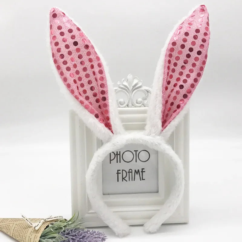 Plush Bunny Ears Headband – Cute & Soft for Easter & Cosplay - candletown.net