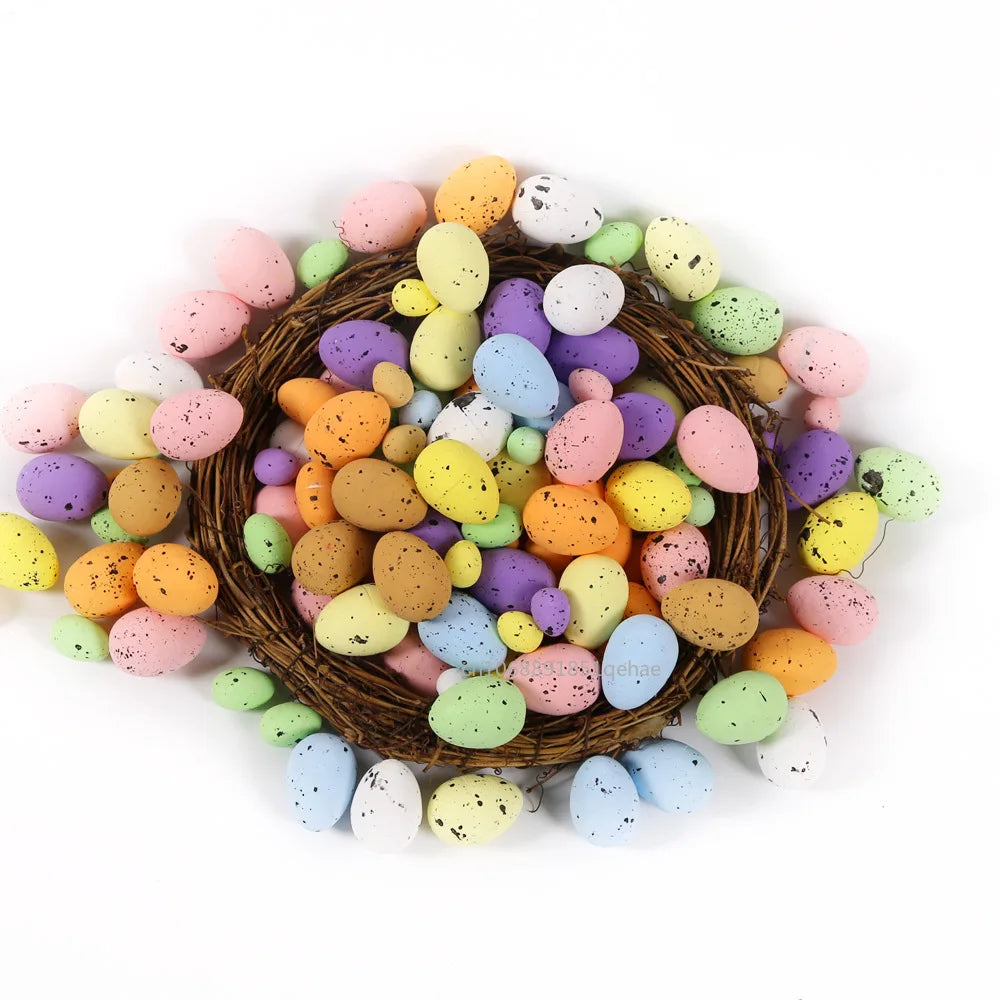 100PCS Colorful Foam Easter Eggs – Perfect for Crafts & Party Decor - candletown.net