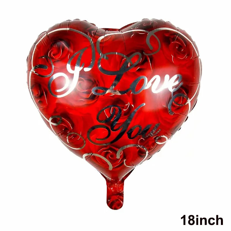 Heart Shaped Foil Balloons – 18 Inch (5 pcs) - candletown.net