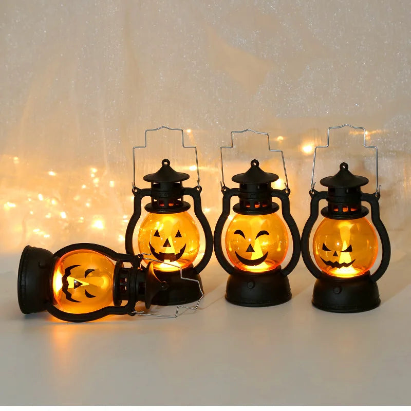 LED Hanging Pumpkin Lantern – Flameless Halloween Candle Light - candletown.net