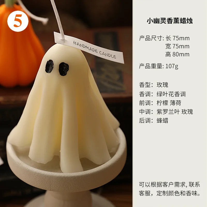 6-Piece Halloween Ghost Candle Set – Soy & Beeswax Aromatherapy - candletown.net