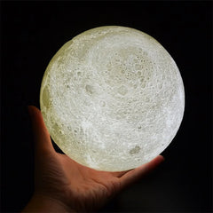 3D Moon Lamp – Rechargeable Touch Night Light - candletown.net
