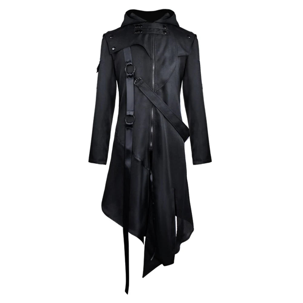 Men’s Gothic Hooded Halloween Cosplay Jacket - candletown.net