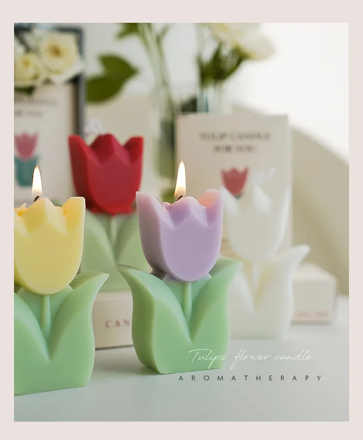 Handmade Tulip Soy Wax Candle - candletown.net