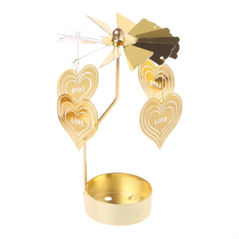 Golden Angel Chime Rotating Candle Holder - candletown.net