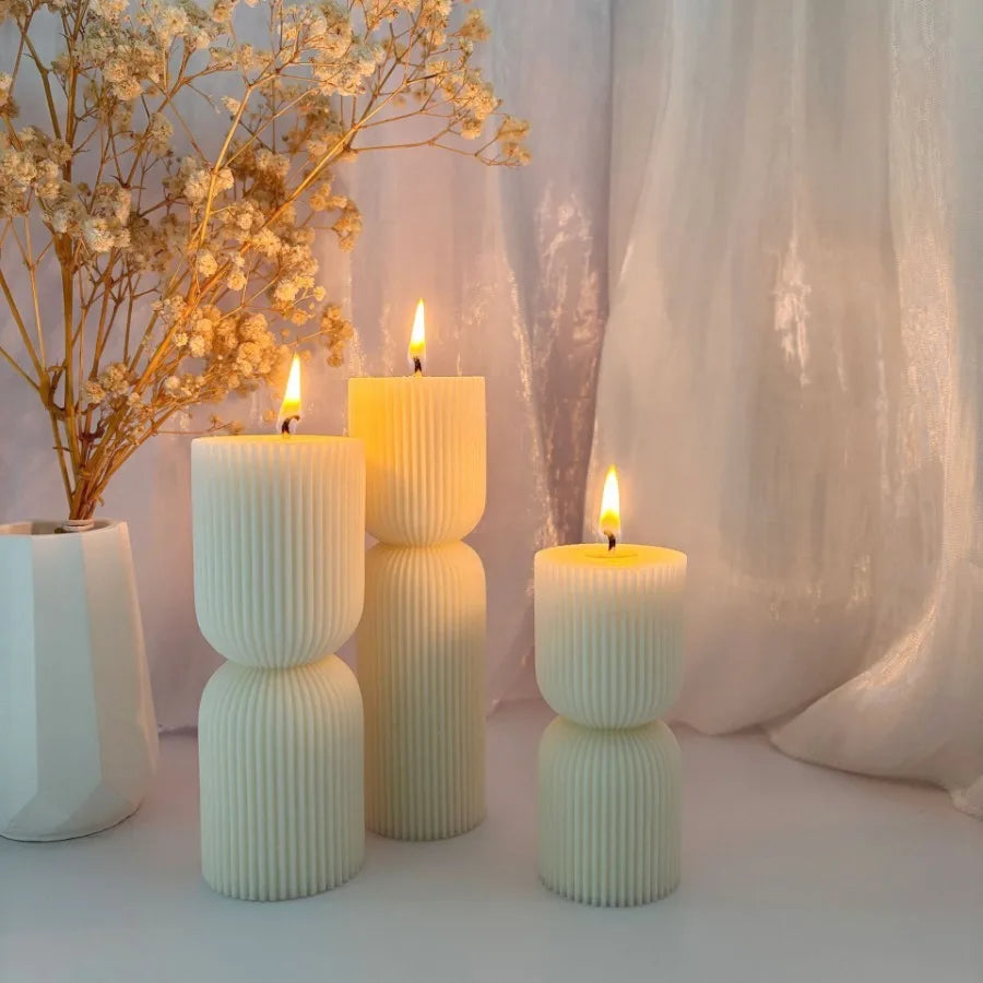 Nordic Minimalist Ribbed Soy Wax Candle - candletown.net