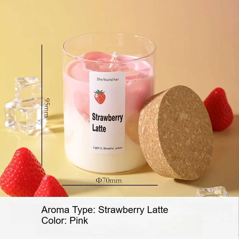 Latte Glow Aromatherapy Candle – Soy Wax Glass Candle