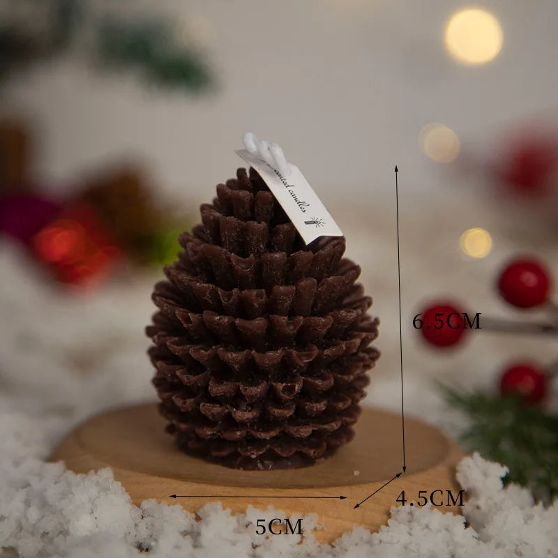 Christmas Figure Candle – Tree, Pine Cone & Snowman Design - candletown.net