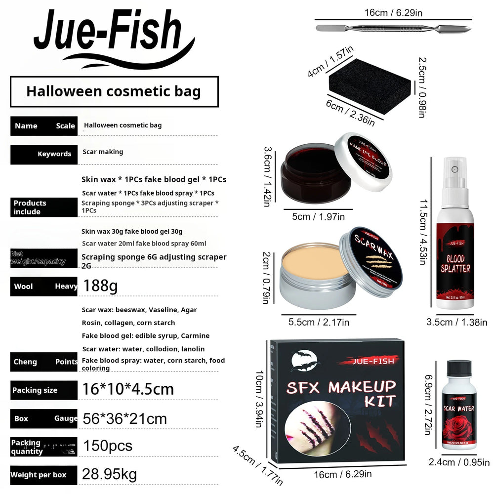 Black & White Halloween Face Paint Set - candletown.net