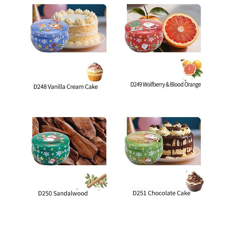 Christmas Aromatherapy Candles – Santa & Snowmen Tin Set - candletown.net