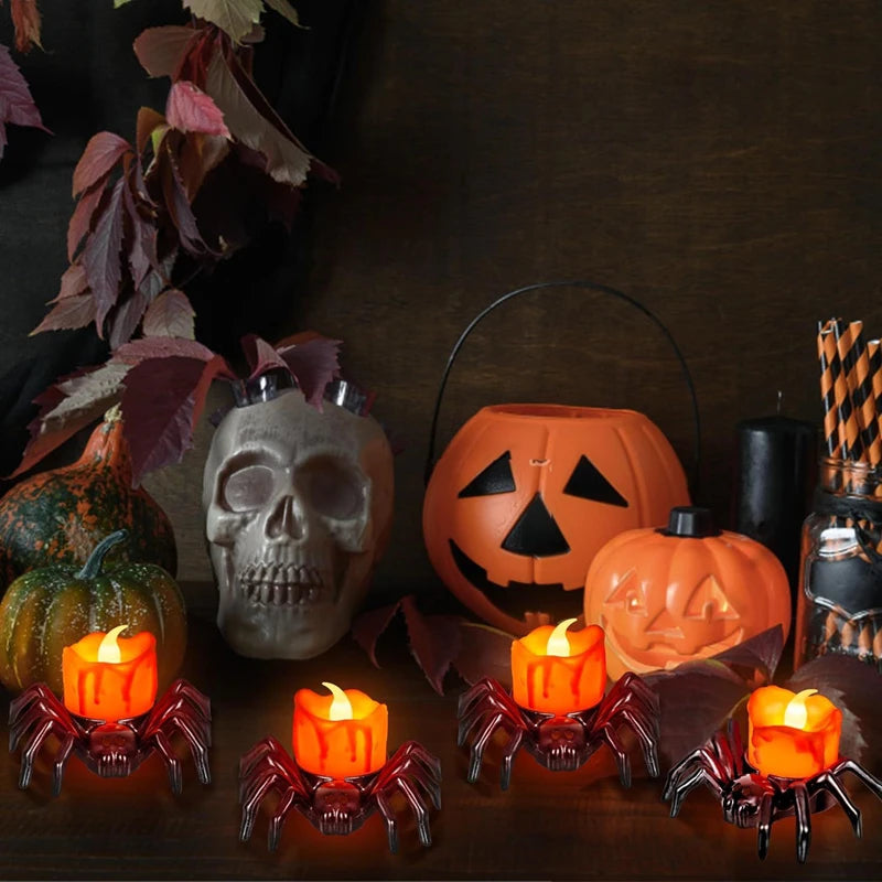 Halloween Spider LED Candle Light – Battery Operated Night Light - candletown.net
