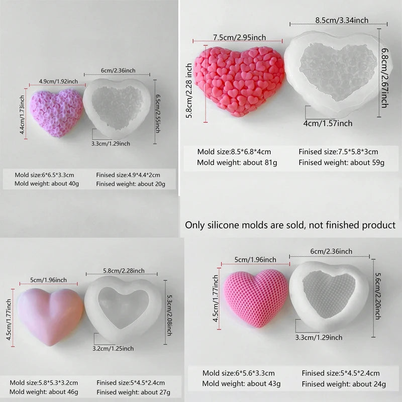 Silicone Heart Candle Molds - candletown.net