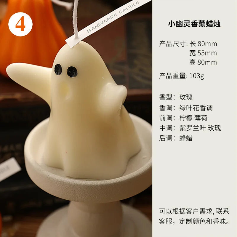 6-Piece Halloween Ghost Candle Set – Soy & Beeswax Aromatherapy - candletown.net