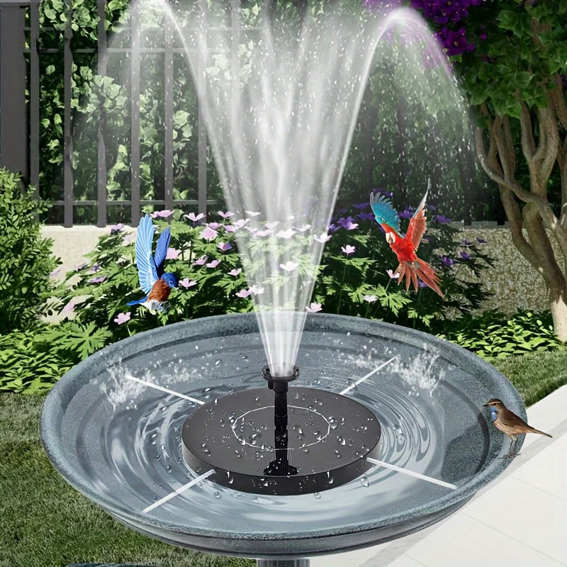 Solar Fountain with 6 Nozzles – Floating Pump for Garden & Yard - candletown.net