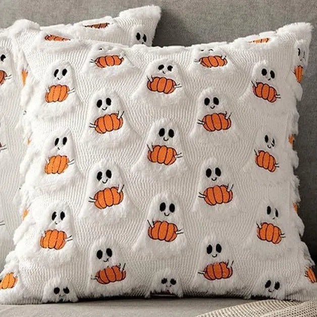 Halloween Kurpitsa Tyynynpäällinen – Brodeerattu Pehmeä Koristetyynynpäällinen 45 × 45 cm