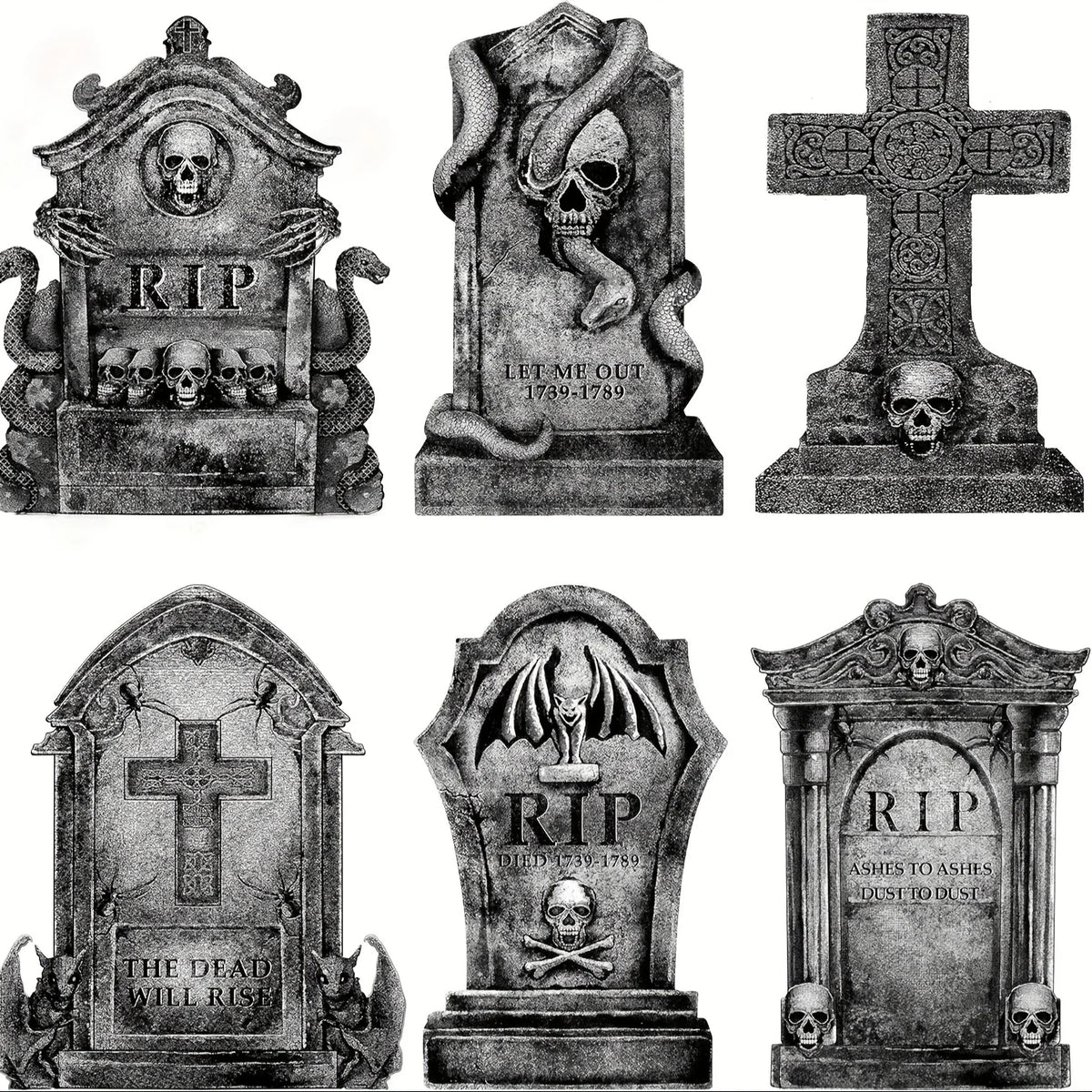 Halloween Outdoor Graveyard Tombstones – Realistic Skeleton Yard Decorations - candletown.net