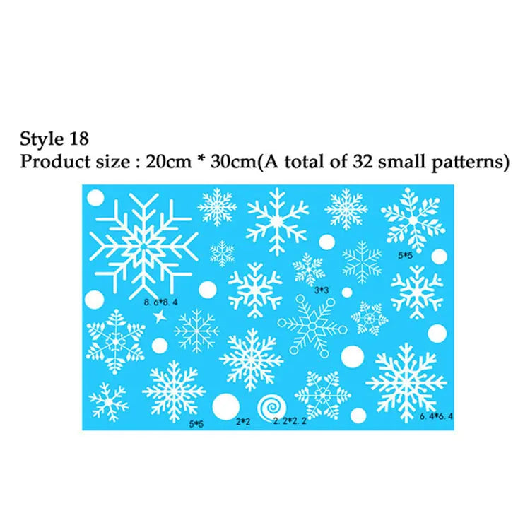 38-Piece Snowflake Window Clings – Reusable Electrostatic Christmas Stickers - candletown.net