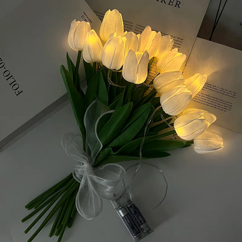 10pcs Tulip Artificial Flowers – Lifelike & Elegant Decor - candletown.net