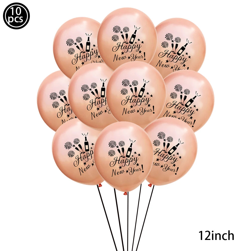 2026 New Year Latex Balloons