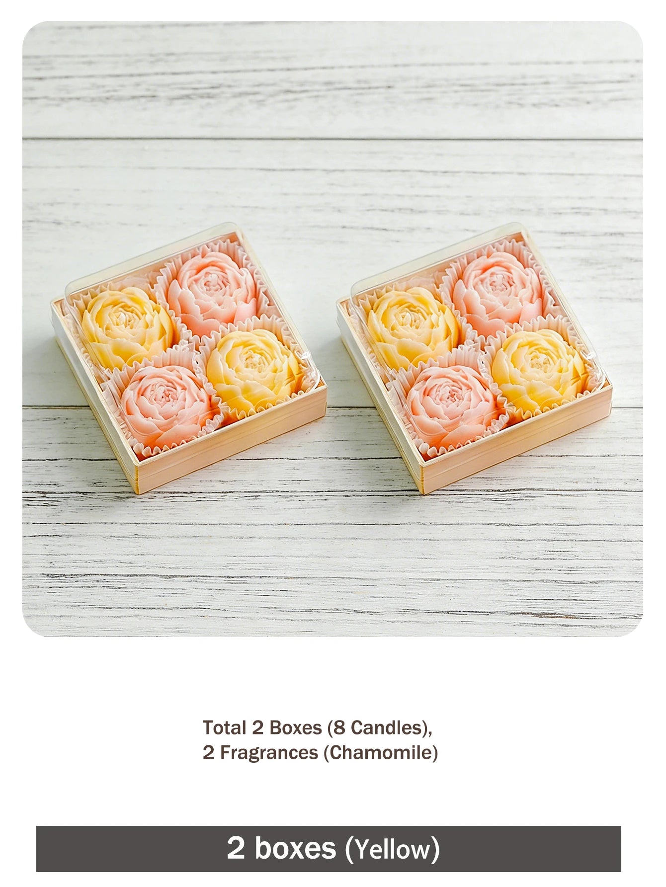 Rose Flower Shaped Soy Wax Candles – Set of 4 - candletown.net