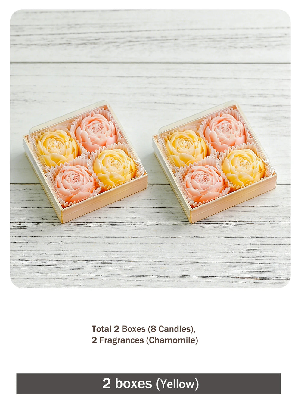 Rose Flower Shaped Soy Wax Candles – Set of 4 - candletown.net