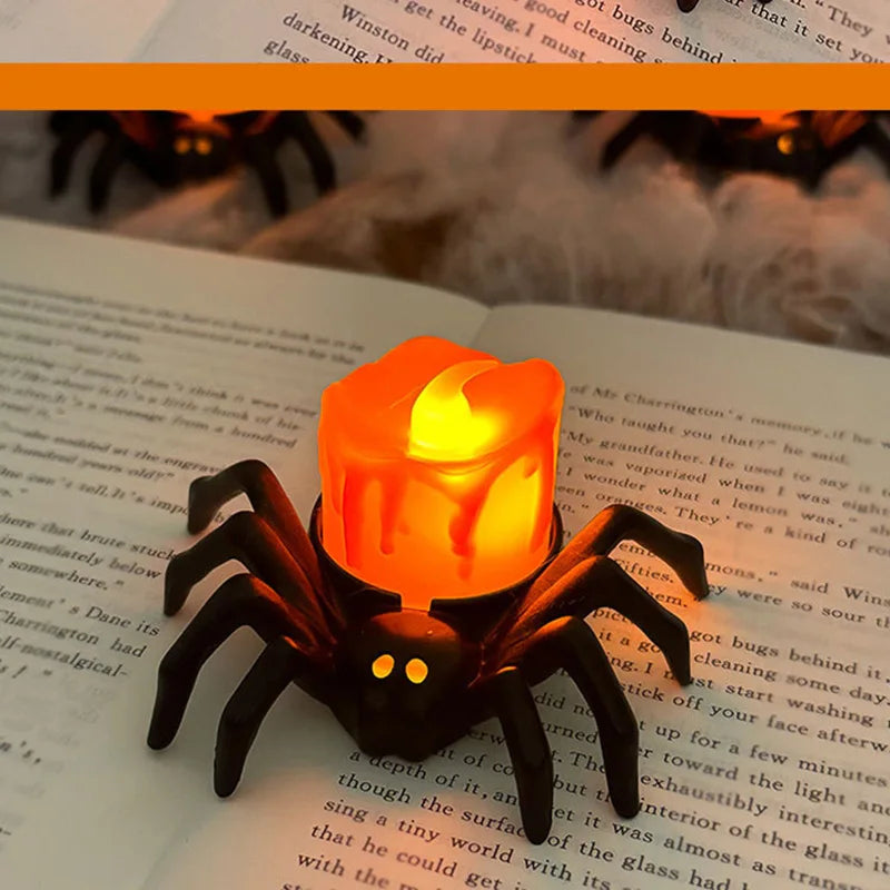 Halloween Spider LED Candle Light – Battery Operated Night Light - candletown.net