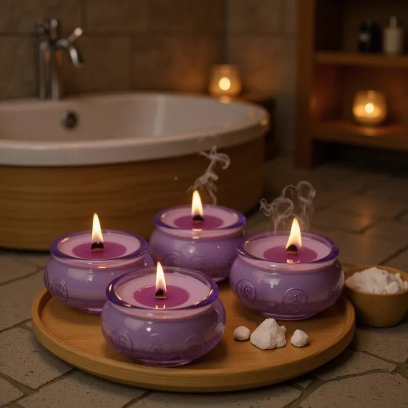 Soy Aromatherapy Tea Light Candle in Glass