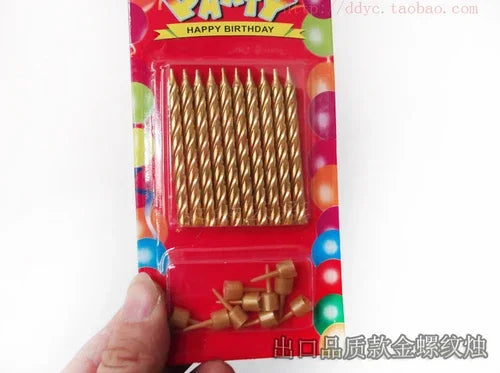 Slim Metallic Birthday Candles – Elegant Cake Topper - candletown.net