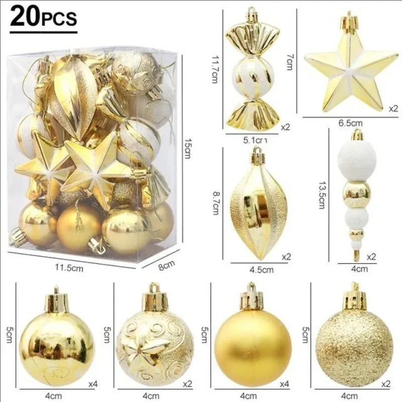 20/29pcs Christmas Ball Decoration Set - candletown.net