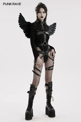 Punk Feather Wing Harness with Chains – Halloween & Party Accessory - candletown.net
