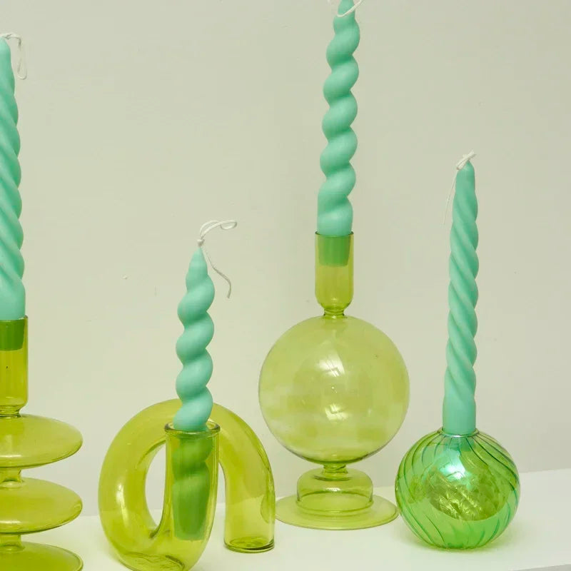 Colorful Glass Candle Holder - candletown.net