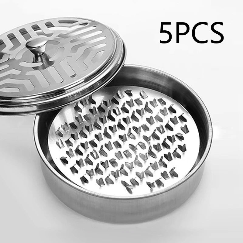 Stainless Steel Mosquito Coil Holder with Lid