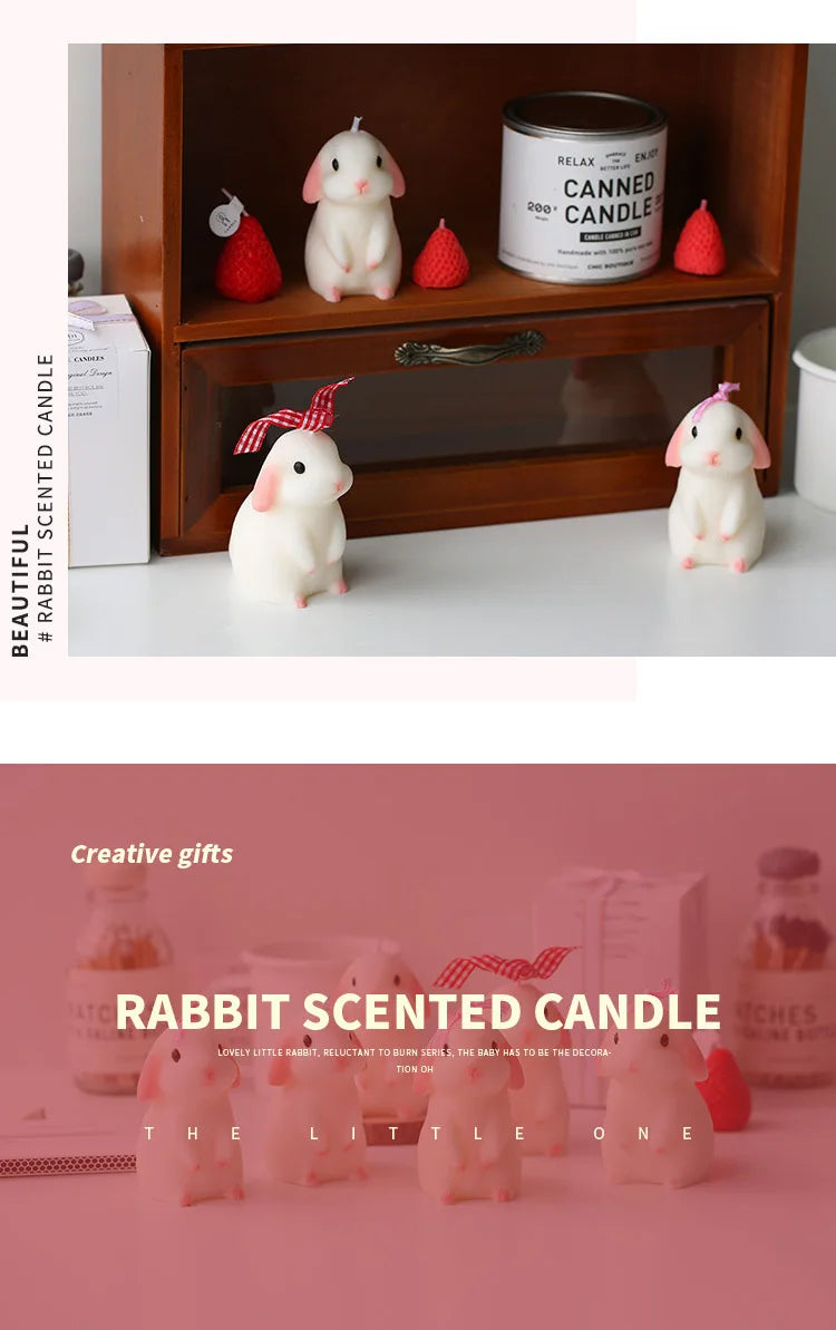 Bunny Scented Candle – Handmade Soy Wax Candle for Home & Gifts - candletown.net