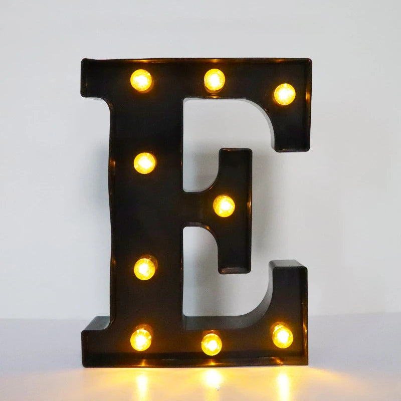 22cm LED Alphabet and Number Lights – Black Letter Decor - candletown.net