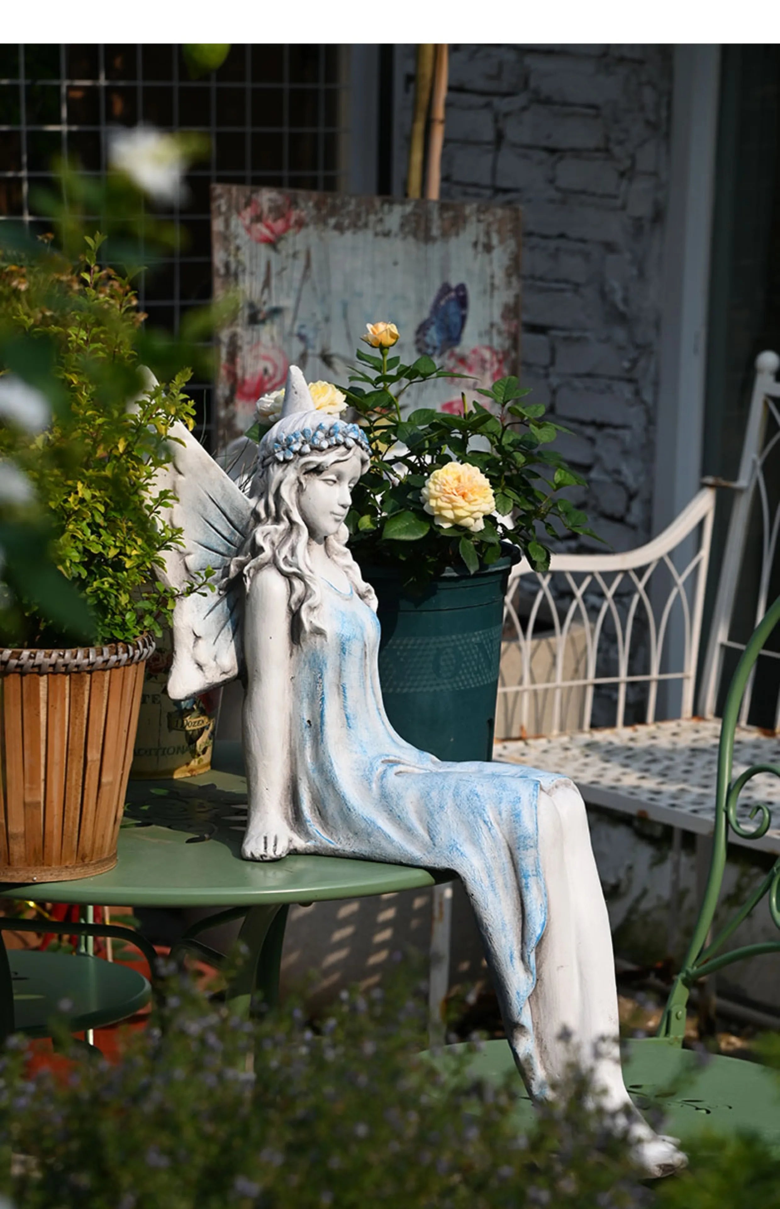 Resin Mermaid Garden Decoration – Outdoor Summer Accent - candletown.net