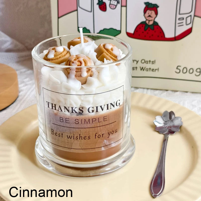 Dessert Cup Scented Candle – Faux Cake Design