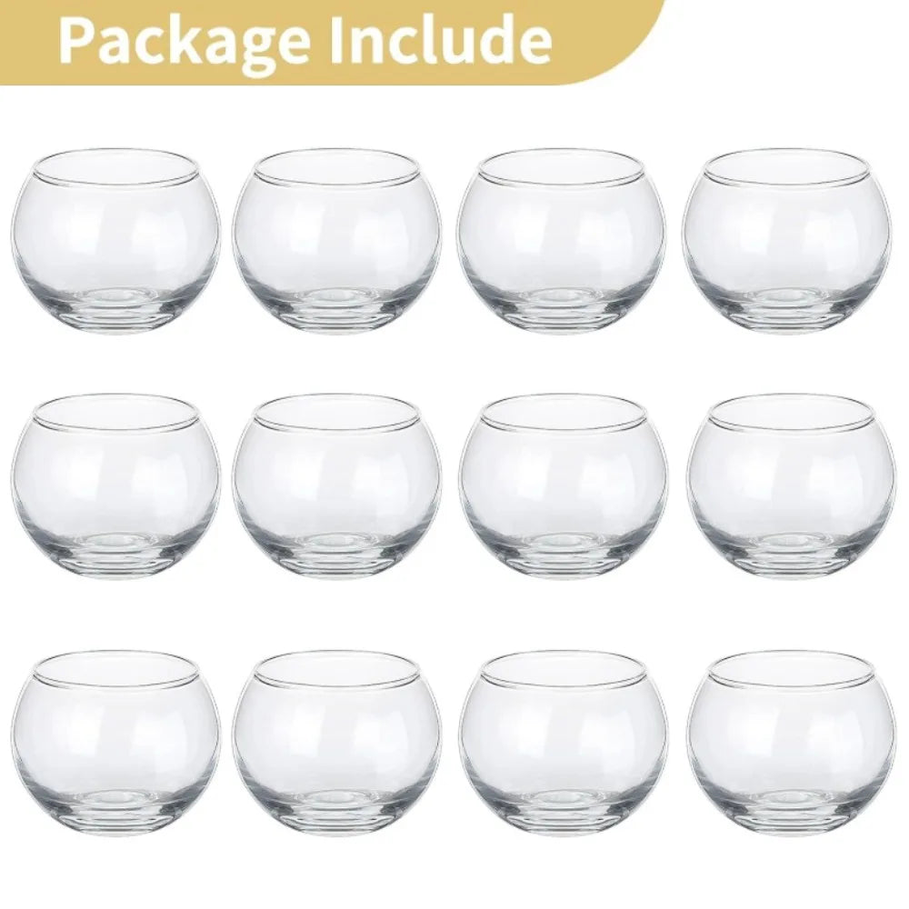 Reflective Glass Votive Candle Holders (Set of 6 or 12)