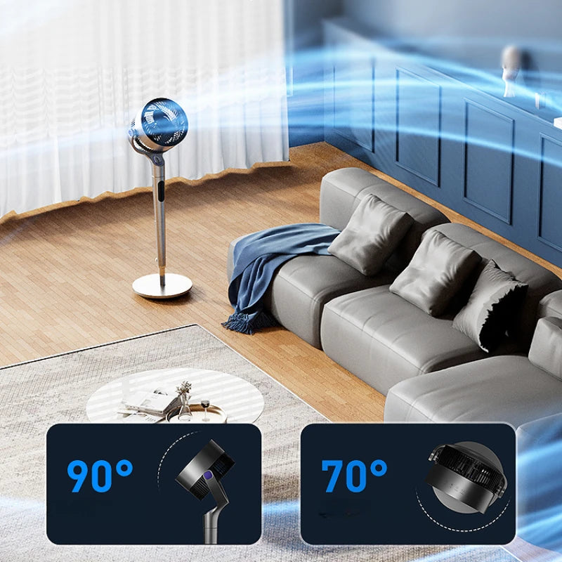 Modern Quiet Air Circulator Floor Fan with Remote Control - candletown.net