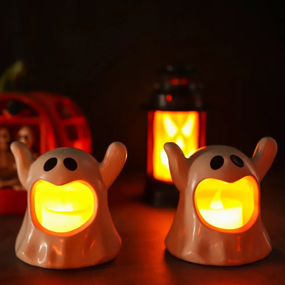 Halloween Ghost LED Flameless Candle Decoration - candletown.net